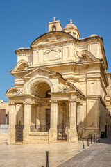 View at the Church of Santa Caterina in the streets of Valetta - Malta