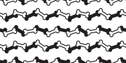 dog bone seamless pattern chain french bulldog paw footprint vector pet puppy cartoon scarf isolated repeat wallpaper tile background doodle illustration design