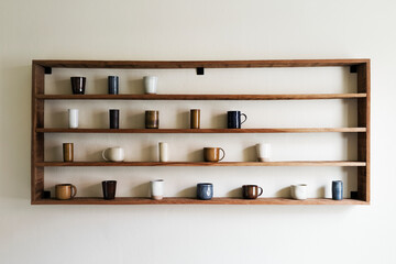 Ceramic cups on display