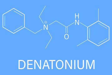 Denatonium bittering agent molecule. Skeletal formula.	