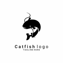catfish vector, catfish logo illustration, can be used for restaurant logos, fisheries, fishing, market