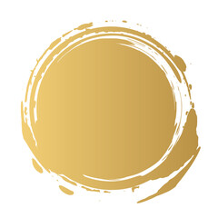 金色の和風なイメージの円の素材