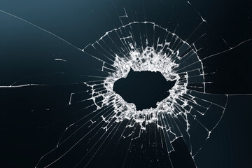 Smashed glass dark background with design space - Powered by Adobe