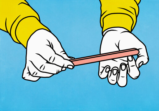 Close up woman using fingernail file
