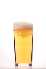 glass of beer isolated on white