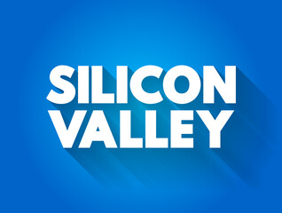 Obraz premium Silicon Valley text quote, concept background