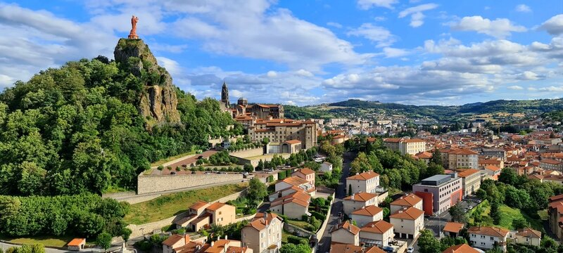 Pamoramic view of Le Puy-en-Velay, Auvergne, France