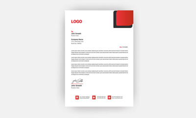 Business style letterhead template design