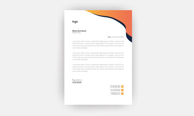 Business style letterhead template design