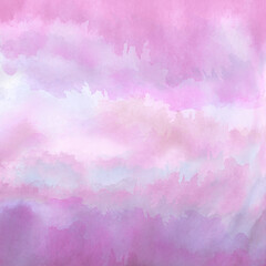 Watercolor purple, pink  background, blot, blob, splash of purple, pink  paint. Watercolor spot, abstraction. Abstract art illustration, scenic. Abstract sky, fog, cloud at sunset. Cover.Border, 