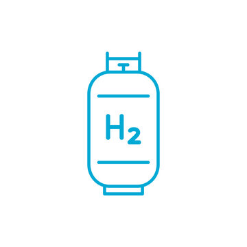 recommend clip art: Blue hydrogen tank line icon. Hydrogen fuel storage concept. Sustainable energy resources. H2 gas tank cylinder. Alternative energy sources. Eco friendly fuel. Vector illustration, flat, clip art. 