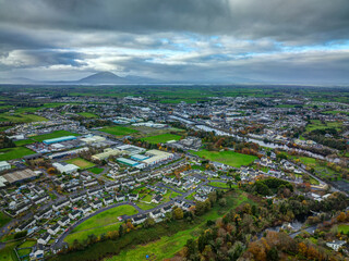 Fototapeta na wymiar aerial view Ballina Co.Mayo