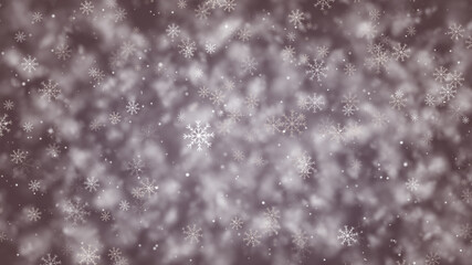 Snowy Background. Abundant snowflakes on colored background.