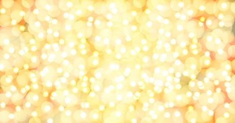 Golden abstract bokeh with defocused and blur lights on light background. Christmas and New Year. Vector illustration for banners, flyers, posters, cards, greetings, social media, social networks