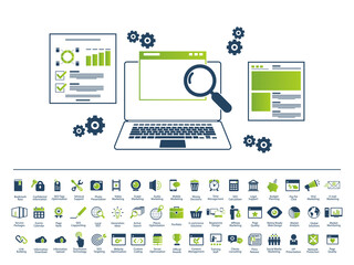 Set of SEO and Development icons	