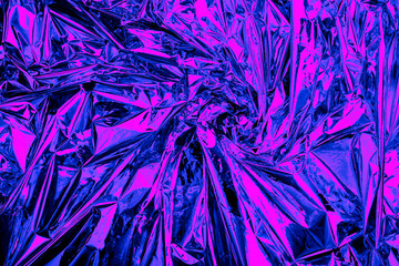 Neon background foil with purple and blue light. Psychedelic abstract gradient texture. Crazy...