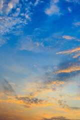 clouds and sky in the evening
