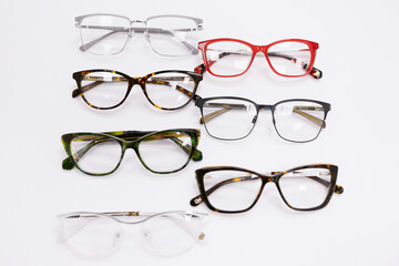 A set of isolated eyeglasses.