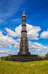 Monument-column to Dmitry Donskoy in honor of the victory on the Kulikovo field, designed by A.P. Bryullov. 1848 year. The village of Ivanovo. Kurkinsky district. Tula region. Russia