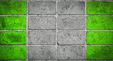 Texture of a colored brick wall.Background for design works.