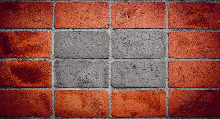 Texture of a colored brick wall.Background for design works.