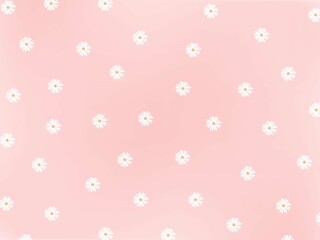 Daisy flower pattern on pink background.  Floral pink pattern. 