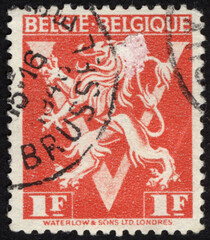 Postage stamps of the Belgium. Stamp printed in the Belgium. Stamp printed by Belgium.