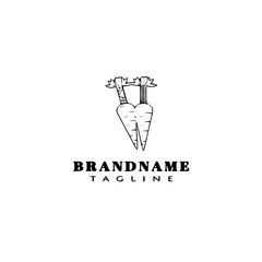 carrot logo icon design template vector illustration