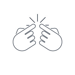 Touchpoint. Mutual interest. Vector linear icon isolated on white background.