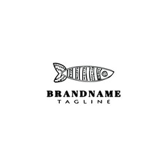 fish logo cartoon icon design template isolated vector illustration
