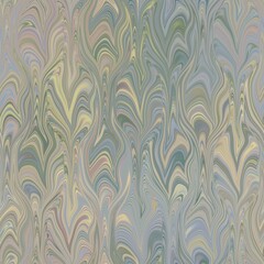 Seamless combed conch effect Turkish ebru marble surface pattern design for print. High quality illustration. Luxurious ancient art form. Wavy liquid fluid marbled book paper antique graphic design.