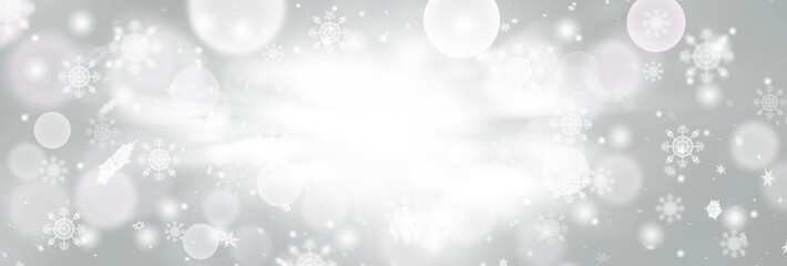 Gray abstract background. white bokeh snowflakes blurred beautiful shiny lights. use for Merry Christmas, happy new year wallpaper backdrop and your product.
