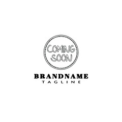 coming soon logo icon design template black isolated vector illustration