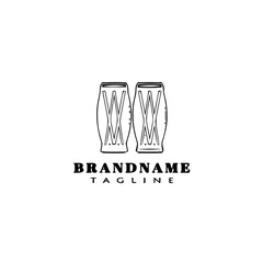 Obraz premium conga logo cartoon icon design template black isolated vector symbol