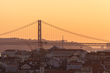 Suspended bridge in Lisboa