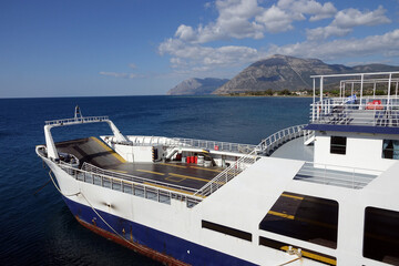 Greece. Ferry in the Golf of Corinth