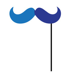 Carnival mustache isolated, vector illustration