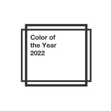 Color of the year 2022, frame with inscription