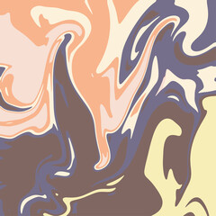 Colourful marble vector background pattern.  Liquid dynamic lined gradient waves.