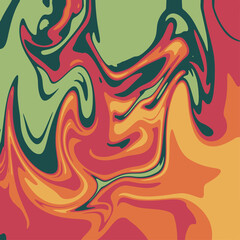 Colourful marble vector background pattern.  Liquid dynamic lined gradient waves.