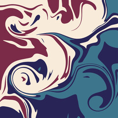 Colourful marble vector background pattern.  Liquid dynamic lined gradient waves.