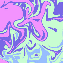 Colourful marble vector background pattern.  Liquid dynamic lined gradient waves.
