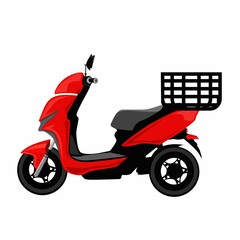 Vector illustration delivery scooter