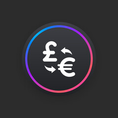Exchange Pound to Euro -  UI Icon