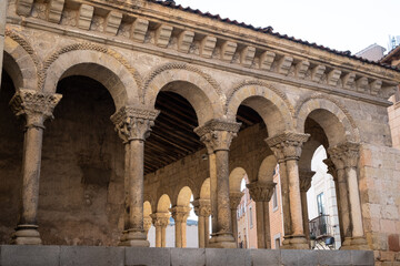 Romanesque arches in San Martín Church, Segovia, Spain