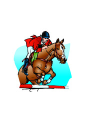 Fototapeta na wymiar horseman illustration