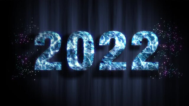 Celebration 3D animation icy 2002 title appears and shines. 