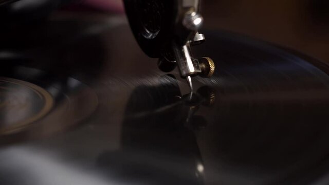 old gramophone close-up
