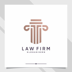 Law firm logo design template with creative concept