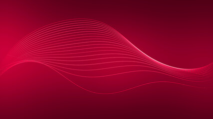 Wave of lines Valentine's Day red background.